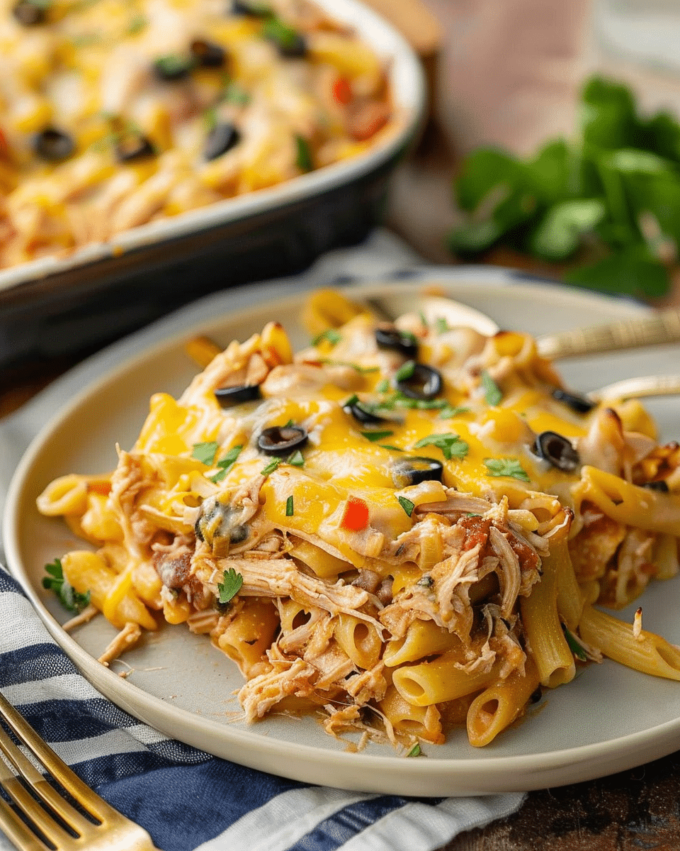 Fiesta Chicken Pasta Casserole