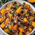 Quinoa Salad with Roasted Butternut Squash and Cranberries