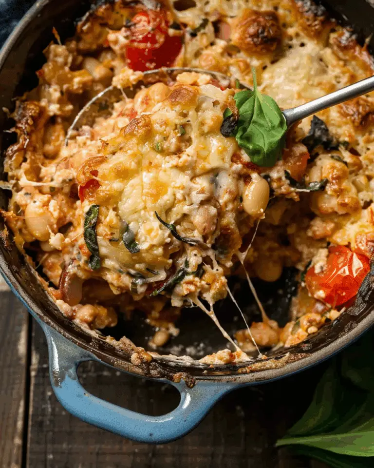 Cheesy White Bean Tomato Bake