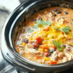 Crockpot Cheesy Chicken Chili