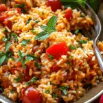 Easy Greek Tomato Rice - Ntomatorizo