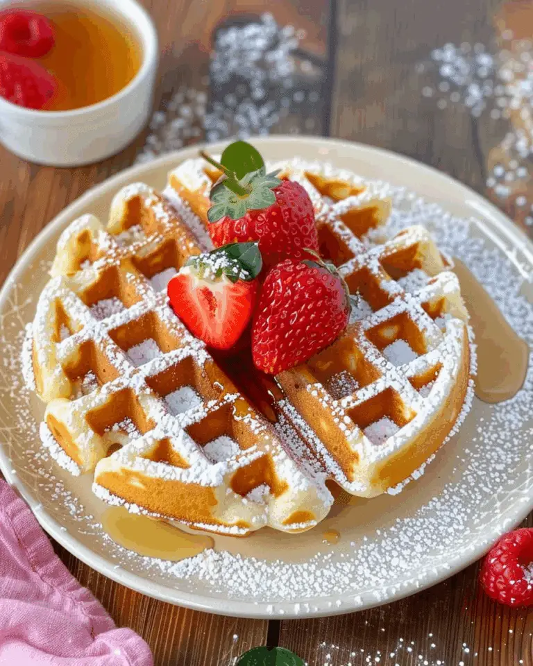Fluffy Homemade Belgian Waffles