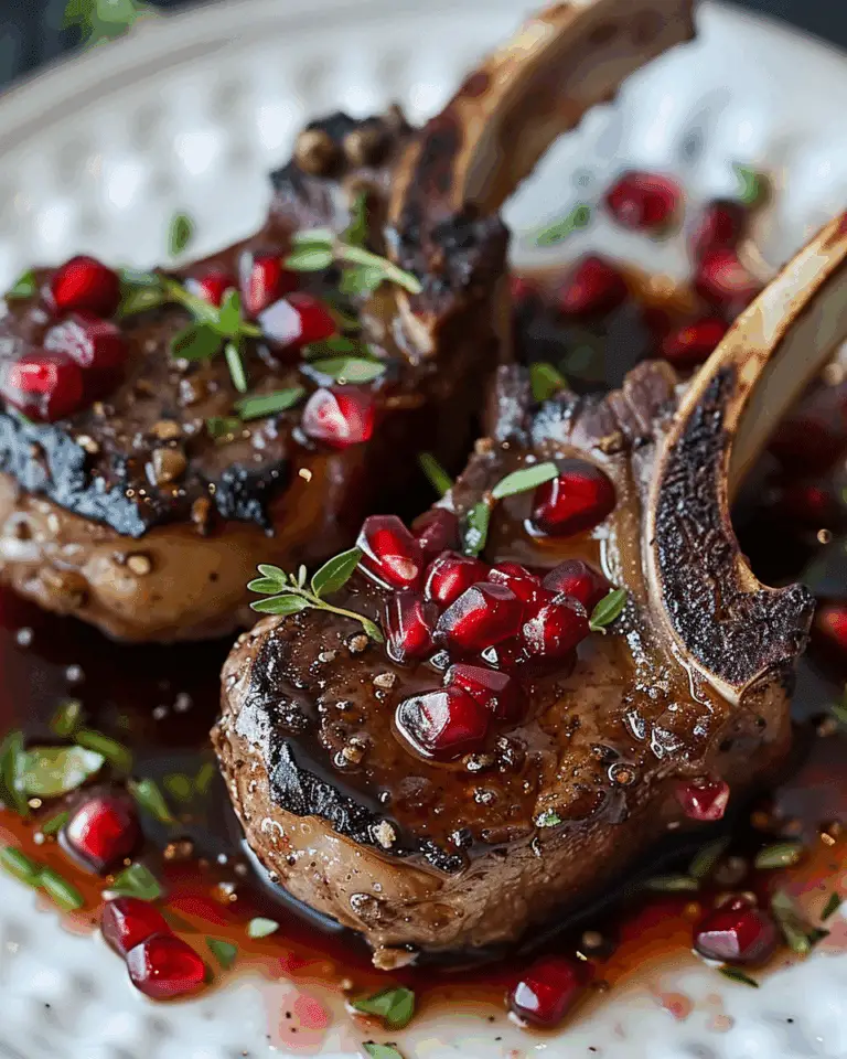 Spiced Lamb Chops with Pomegranate Glaze