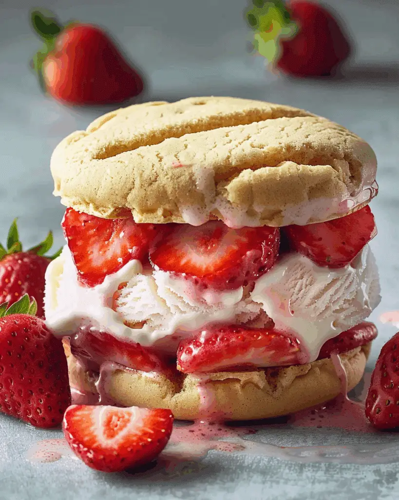 Strawberry Shortcake Ice Cream Sandwich