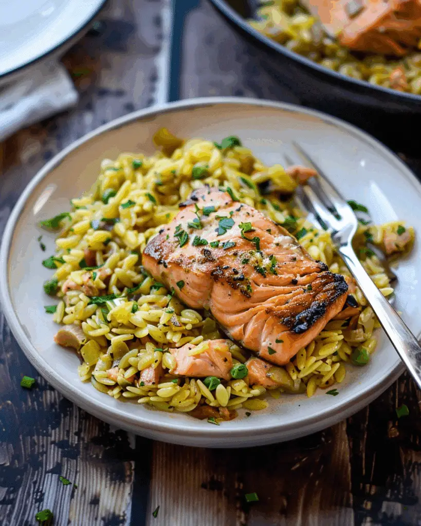 Cajun Salmon Orzo