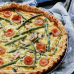 Cheesy Green Bean & Mushroom Tart