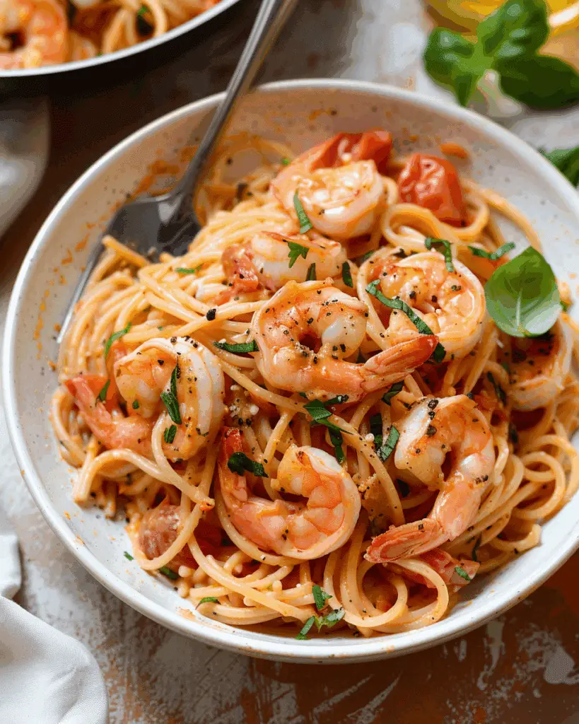 Creamy Tomato Shrimp Pasta