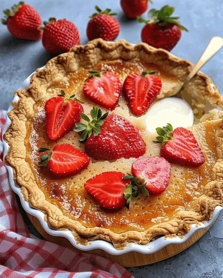 Easy Strawberry Buttermilk Pie