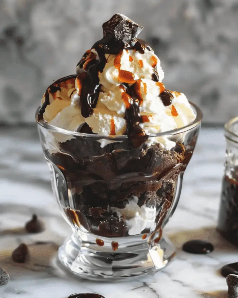 Hot Fudge Brownie Sundaes