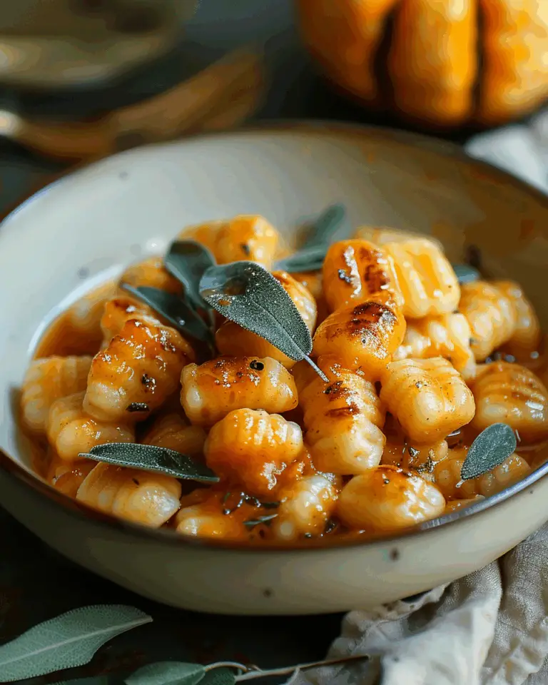 Pumpkin Sage Gnocchi with Brown Butter Sauce