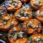Roasted Sweet Potato Rounds with Honey and Feta