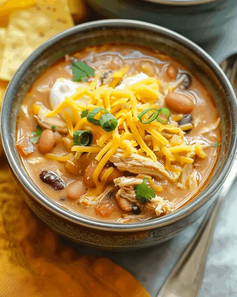 Crockpot Cheesy Chicken Chili