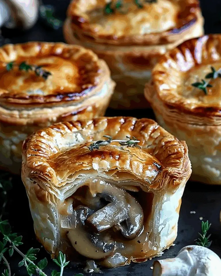 Mini Mushroom & Gruyère Pot Pies with Thyme