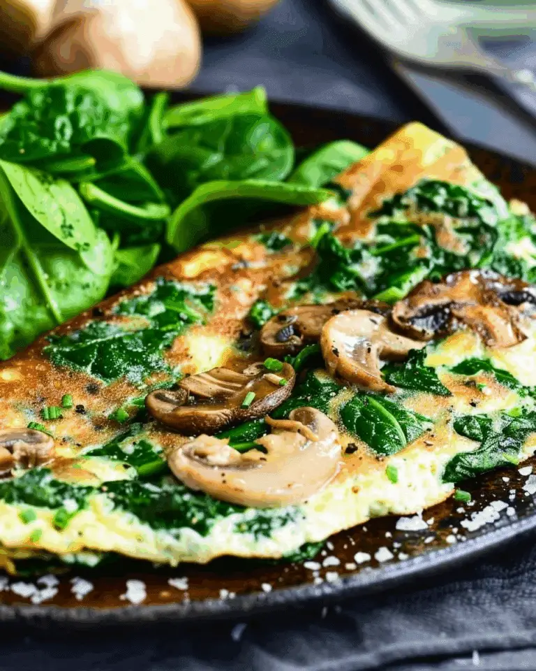Spinach Mushroom Omelette