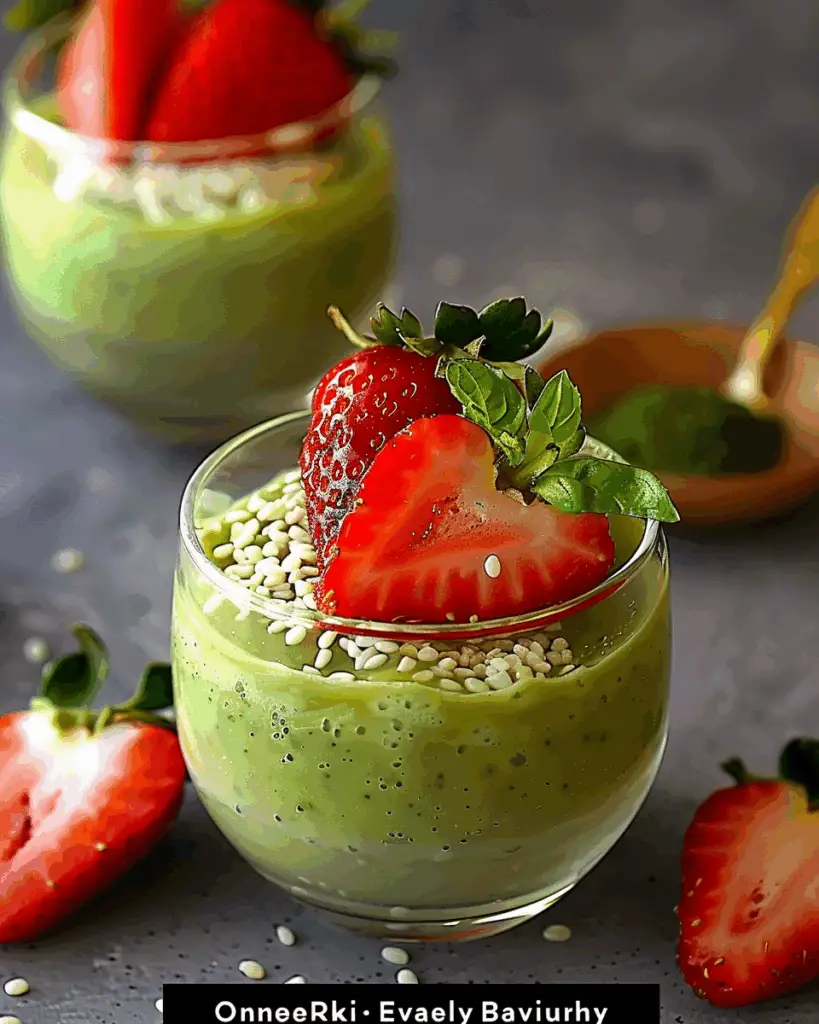 Strawberry Matcha Sago