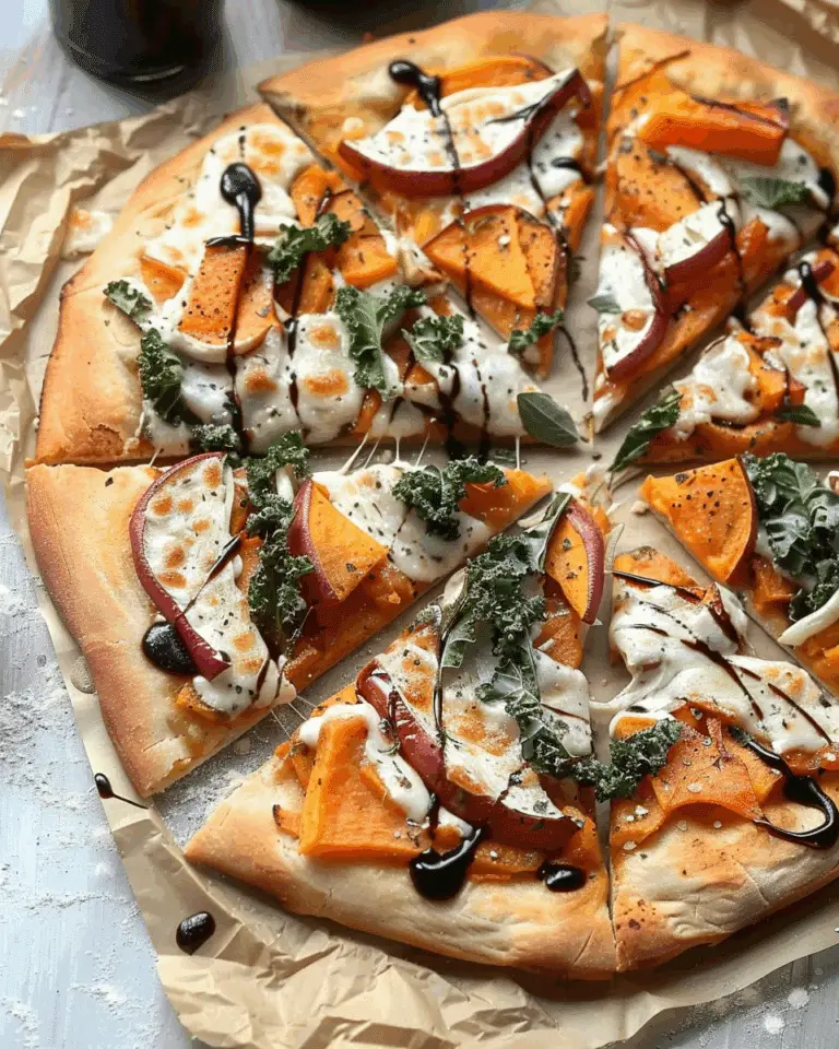 Sweet Potato and Kale Pizza with Balsamic Drizzle