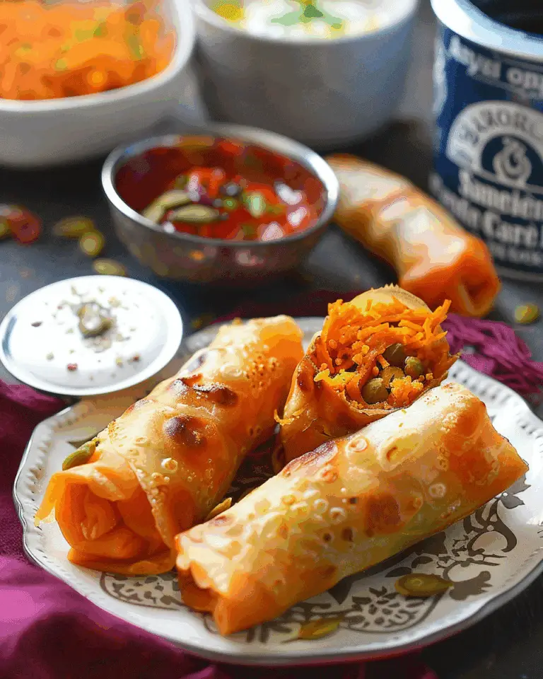 Carrot Halwa Spring Roll