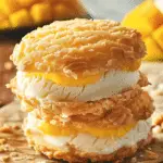 Coconut Macaroon & Mango Ice Cream Sandwich