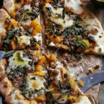 Pumpkin Naan Pizza with Gruyere and Fresh Herbs