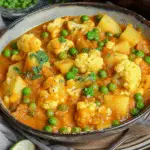 Potato Cauliflower and Pea Curry