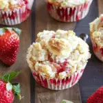 Strawberry Rhubarb Cream Cheese Muffins