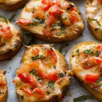 Crispy Cheese Bruschetta Bites