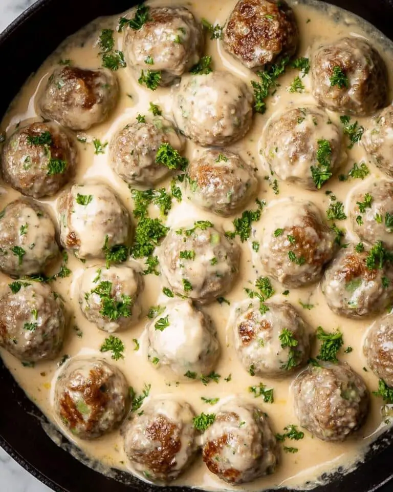 Homestyle Swedish Meatballs in Creamy Gravy Recipe