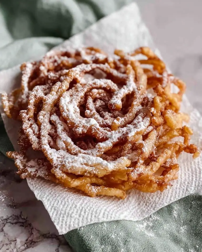 Homemade Funnel Cake with Powdered Sugar Recipe
