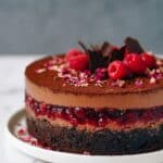 Chocolate Mousse Raspberry Cake Recipe