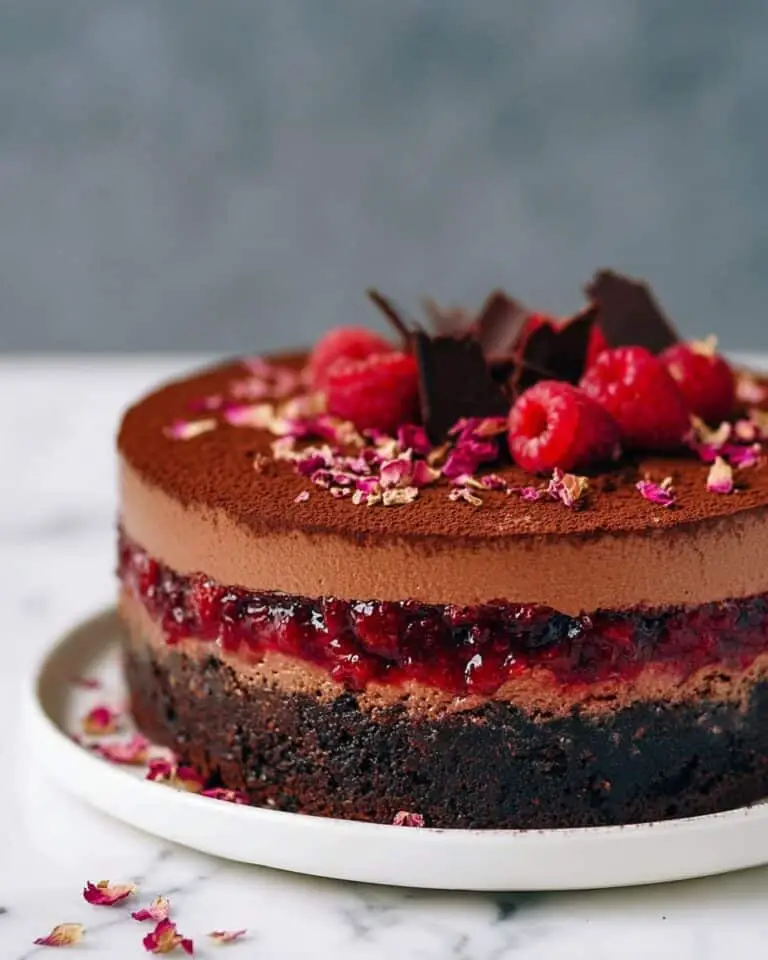 Chocolate Mousse Raspberry Cake Recipe
