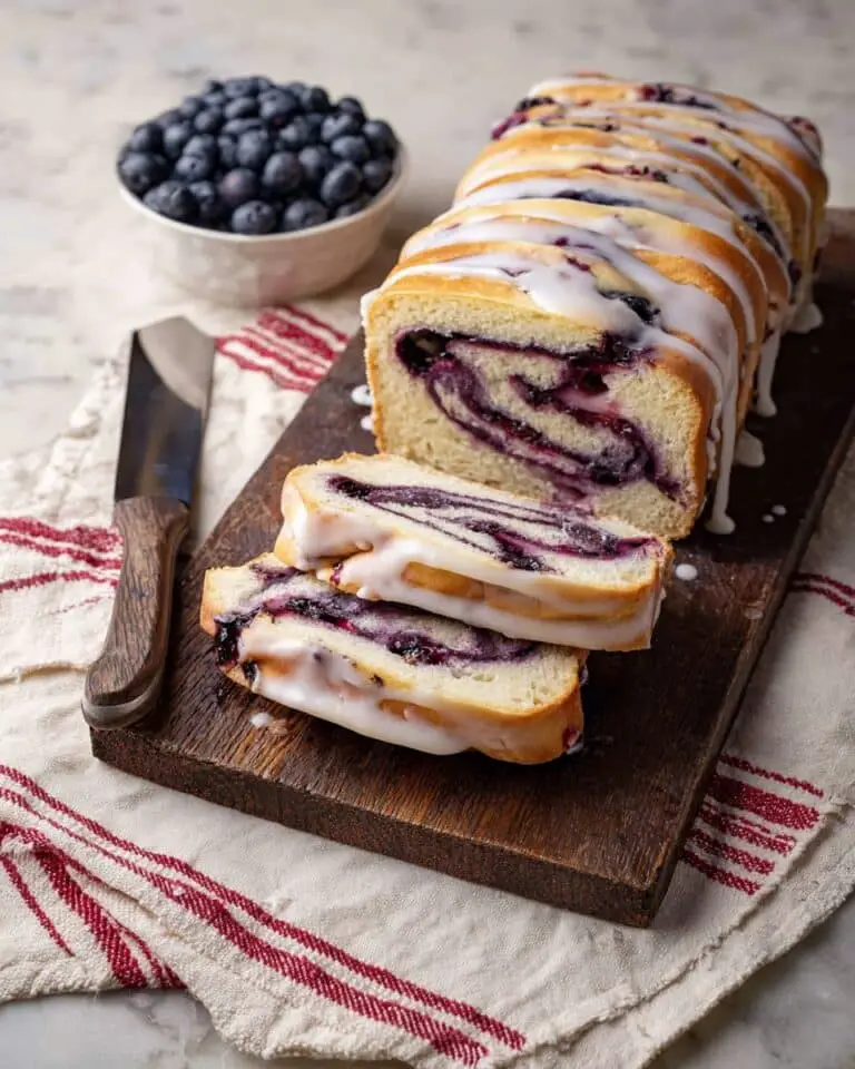 Blueberry Bread with Lemon Glaze Recipe