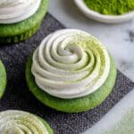 Matcha Latte Cookies with Mascarpone Cream Recipe