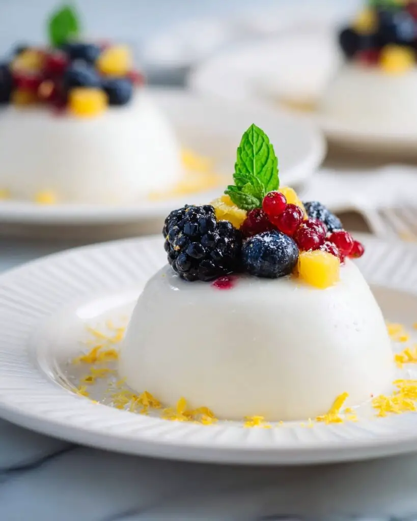 Limoncello Berry Panna Cotta Recipe