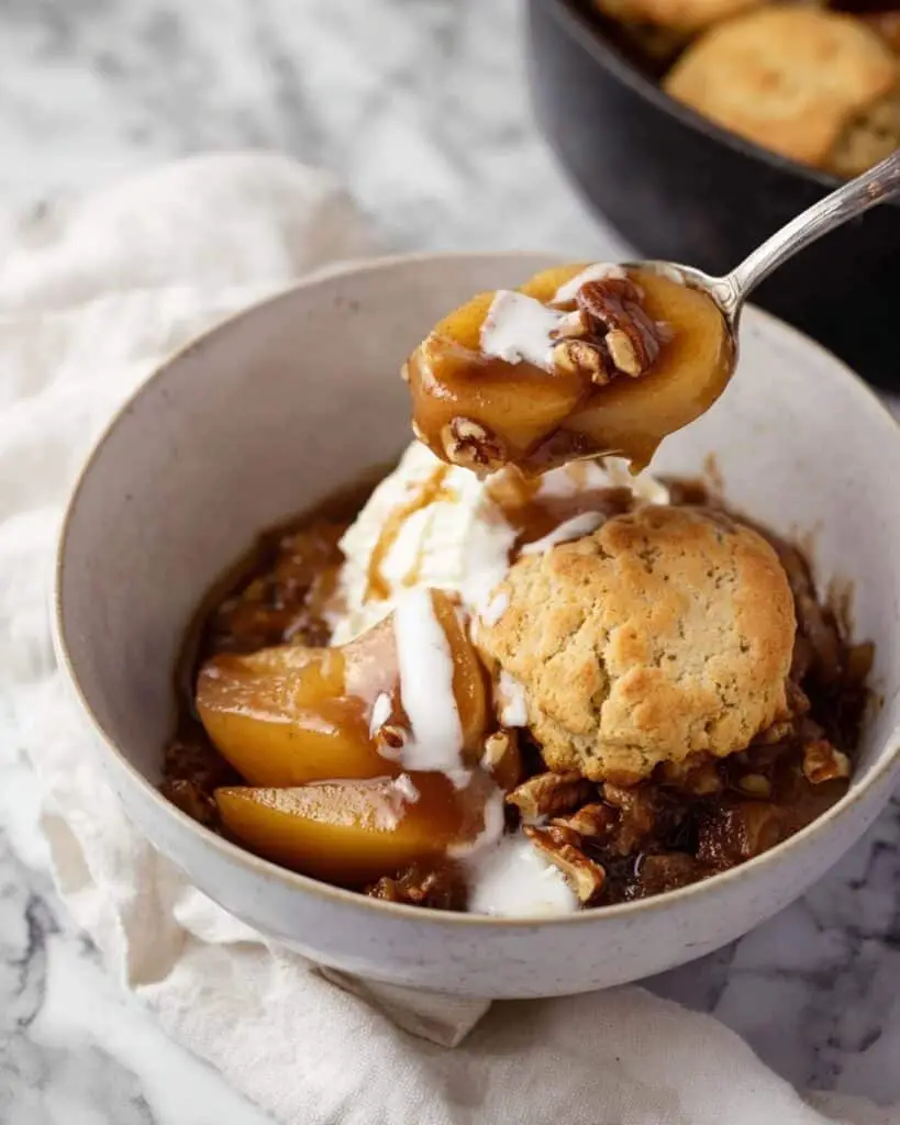 Gooey Apple Cobbler with Sweet Potato Biscuits Recipe