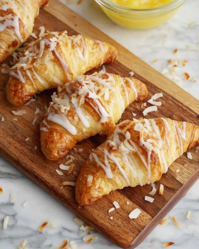 Pineapple Crescent Rolls with Toasted Coconut and Coconut Glaze Recipe
