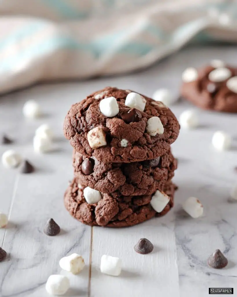 Hot Cocoa Cookies with Chocolate Chips and Mini Marshmallows Recipe