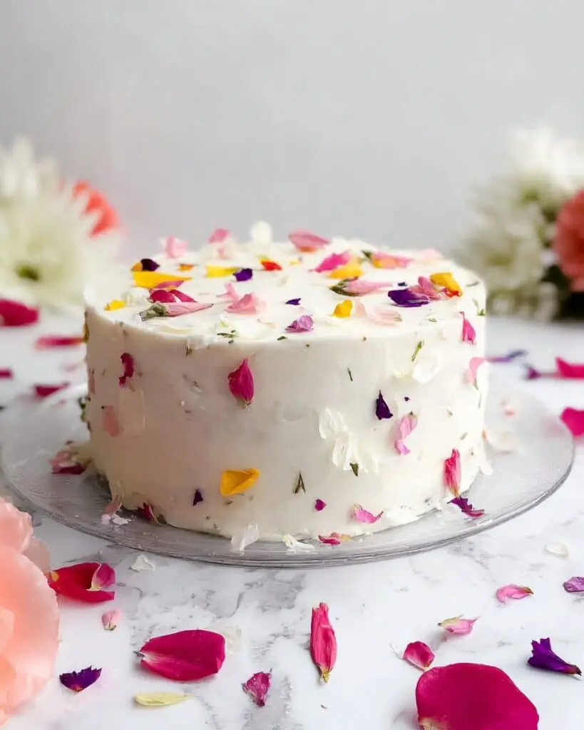 Spring Floral Funfetti Cake Recipe