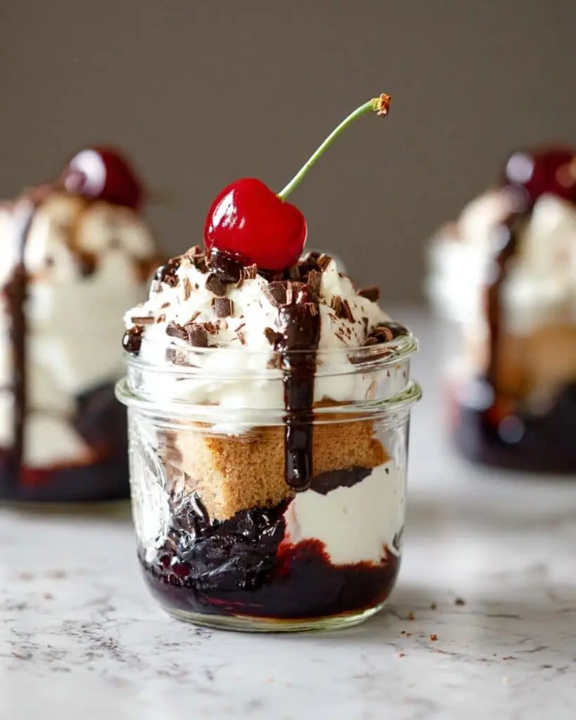 Mini Black Forest Cherry Tiramisu Dessert Cups Recipe