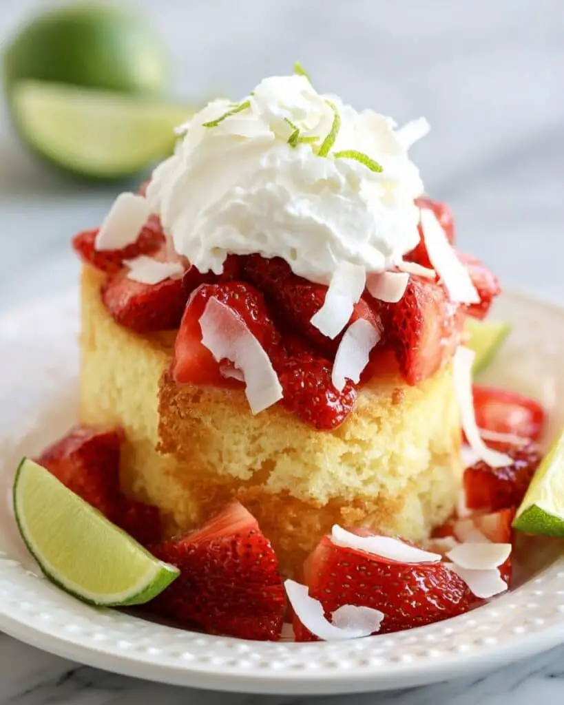 Strawberry-Lime Shortcakes with Coconut Cream Recipe