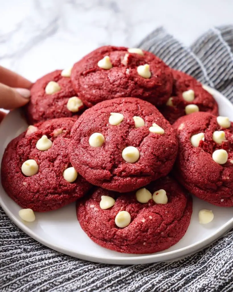 Red Velvet Cookies with White Chocolate Chips Recipe