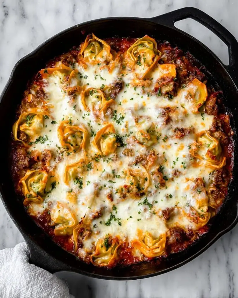 Cheesy Tortellini and Sausage Bake Recipe