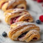 Easy Braided Puff Pastry with Cream Cheese and Berries Recipe