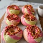 Raspberry Pistachio Sourdough Bagels Recipe