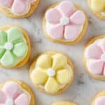 Flower Cookie Sandwiches with Marshmallow Petal Decorations Recipe