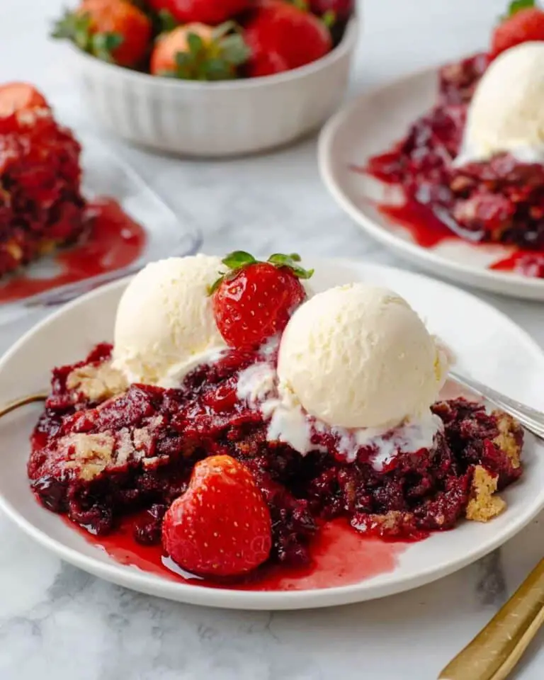 Chocolate Strawberry Dump Cake Recipe