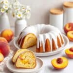 Peach Bundt Cake with Vanilla Glaze Recipe