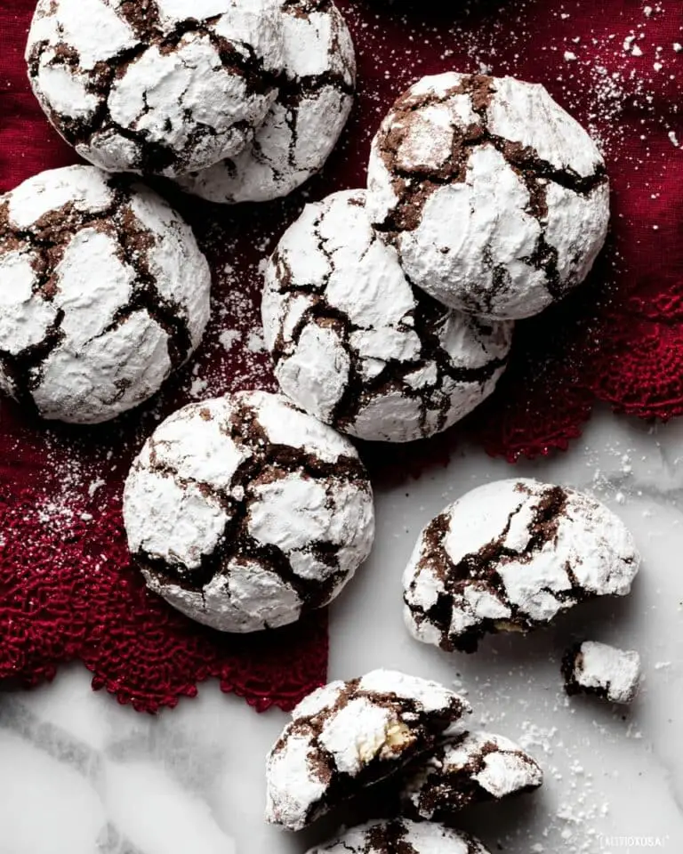 Double Chocolate Crinkle Cookies Recipe
