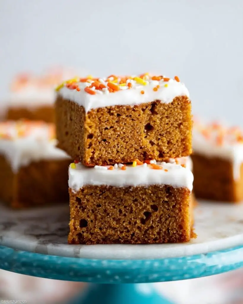 Creamy Pumpkin Bars with Cinnamon-Frosted Topping Recipe