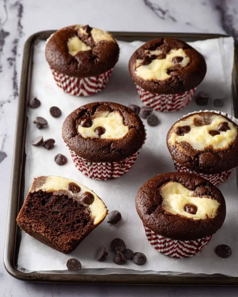 Chocolate Black Bottom Cupcakes with Cream Cheese Recipe