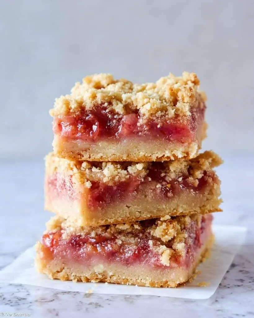 Rhubarb Crumble Bars Recipe